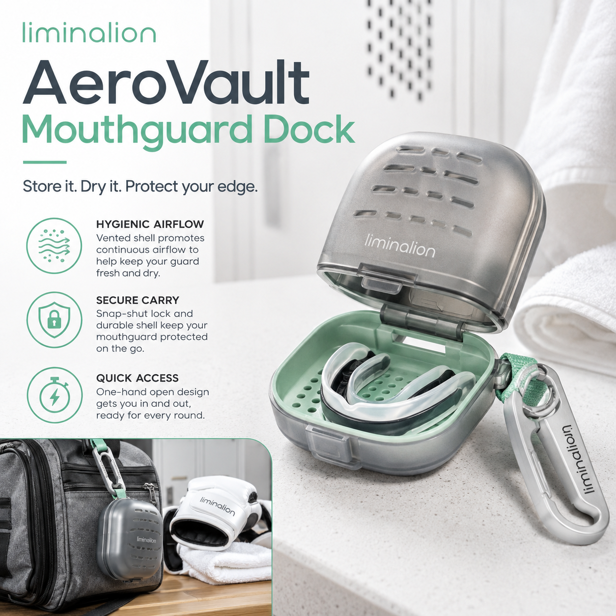 Liminalion™ AeroVault Mouthguard Dock